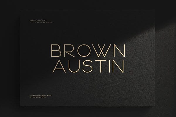 Brown Austin - Modern Sans Serif Font