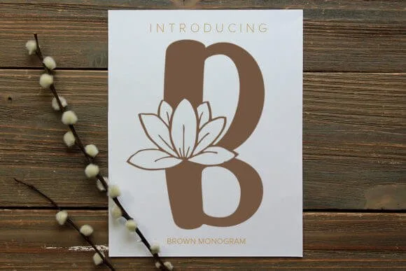 Brown Monogram Font