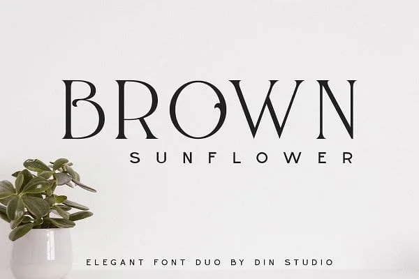 Brown Sunflower - Font Duo