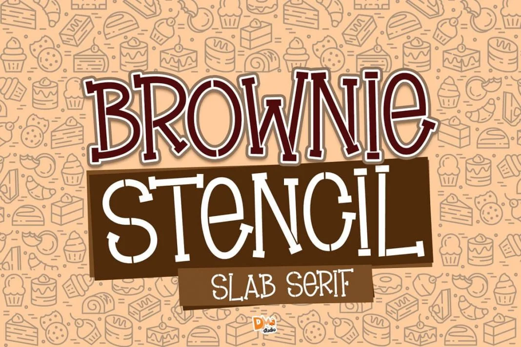 Brownie Stencil - Slab Serif Stencil Font