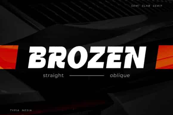 Brozen Font