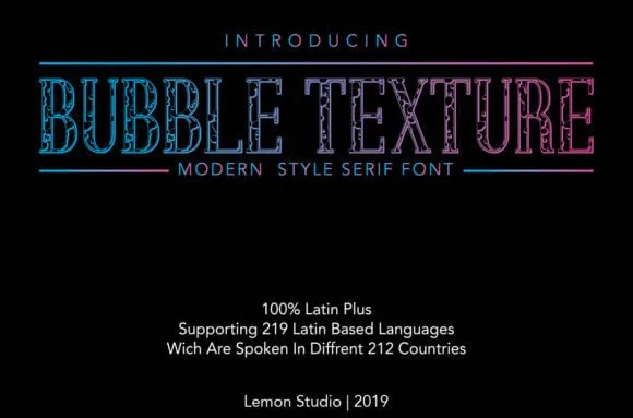 Bubble Texture Font