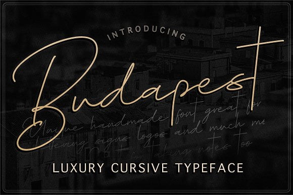 Budapest Cursive Typeface 3 Fonts