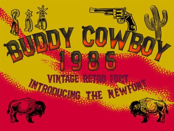 Buddy Cowboy 1986 Font