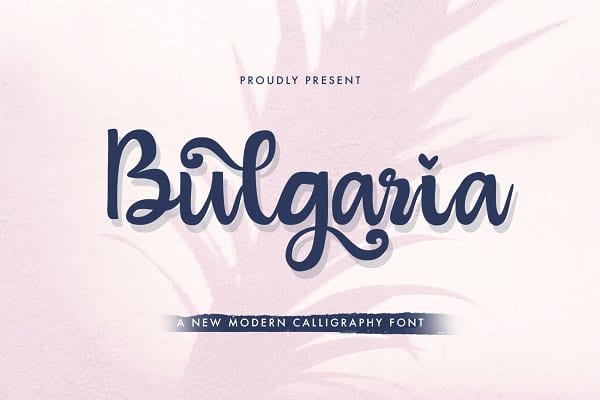 Bulgaria - Modern Calligraphy Font
