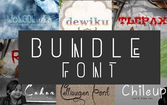 Bundle Fonts 9 in 1 Free Font