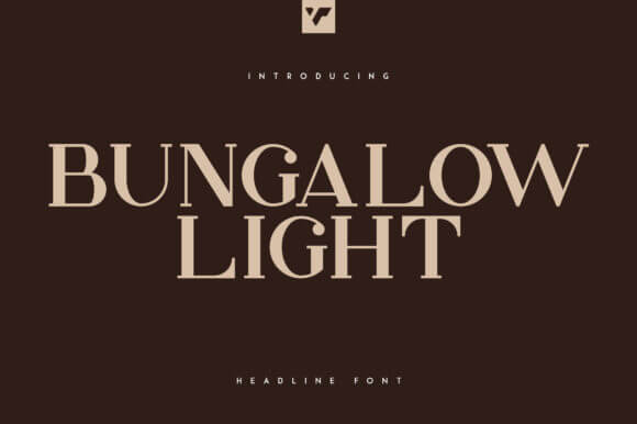 Bungalow Light Font