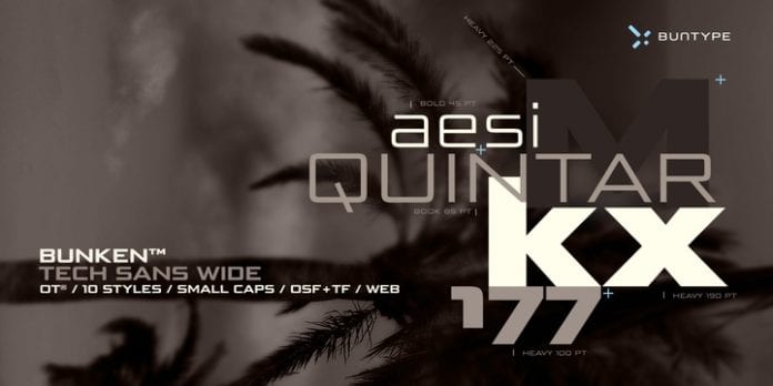 Bunken Tech Sans Pro Wide Font Family