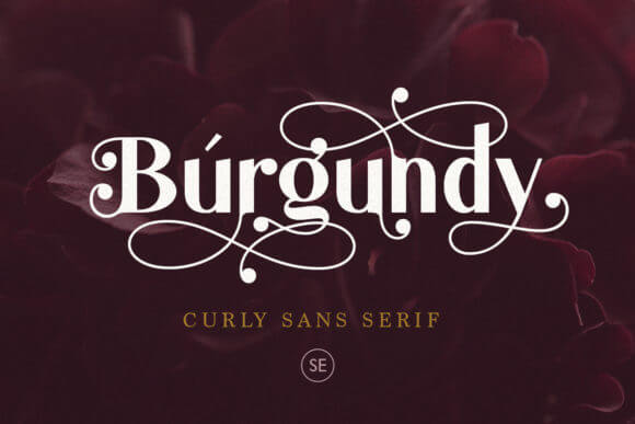 Burgundy Font