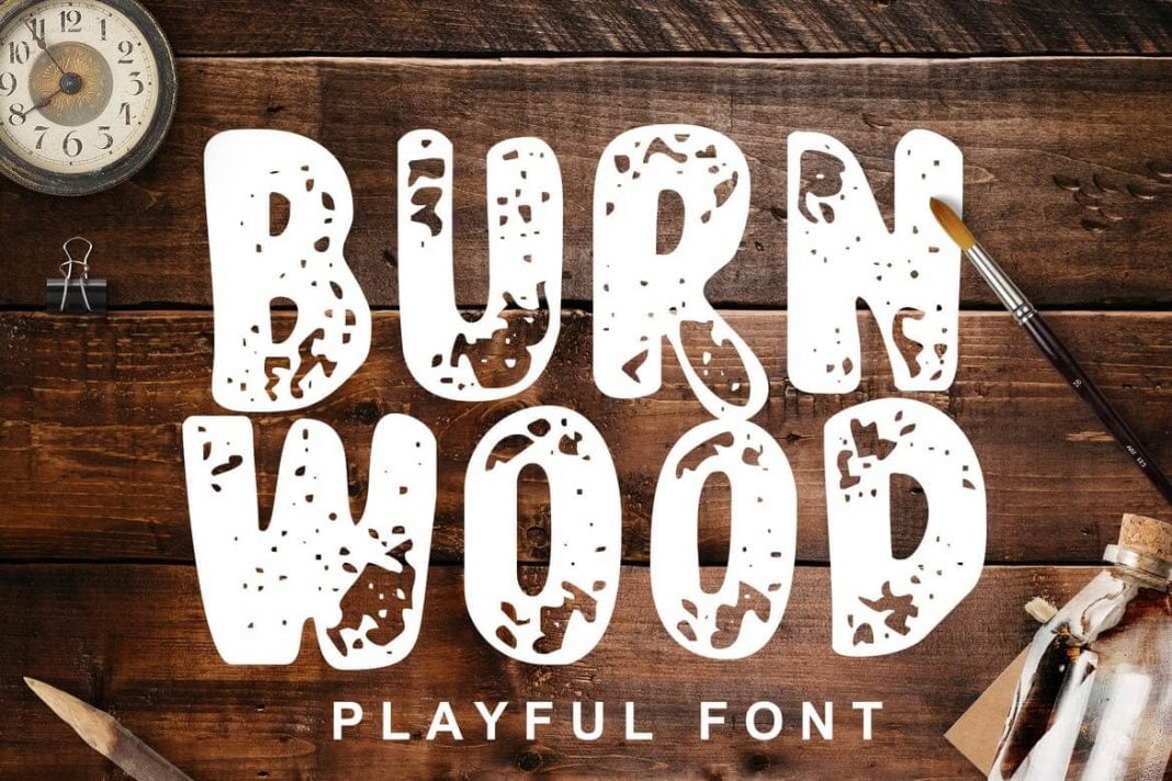 Burn Wood Font