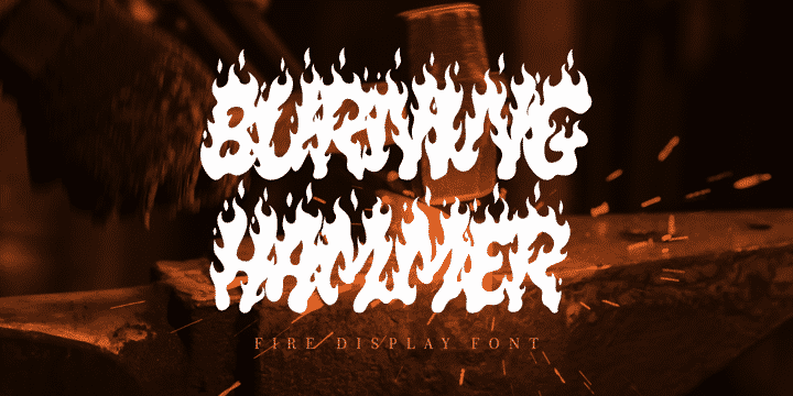 Burning Hammer Font