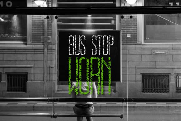 Bus Stop Worn Font