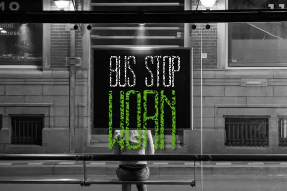 Bus Stop Worn Font