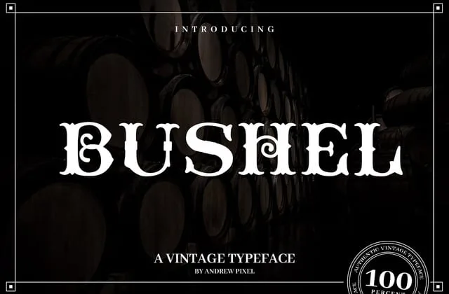 Bushel - A vintage Flourish Font
