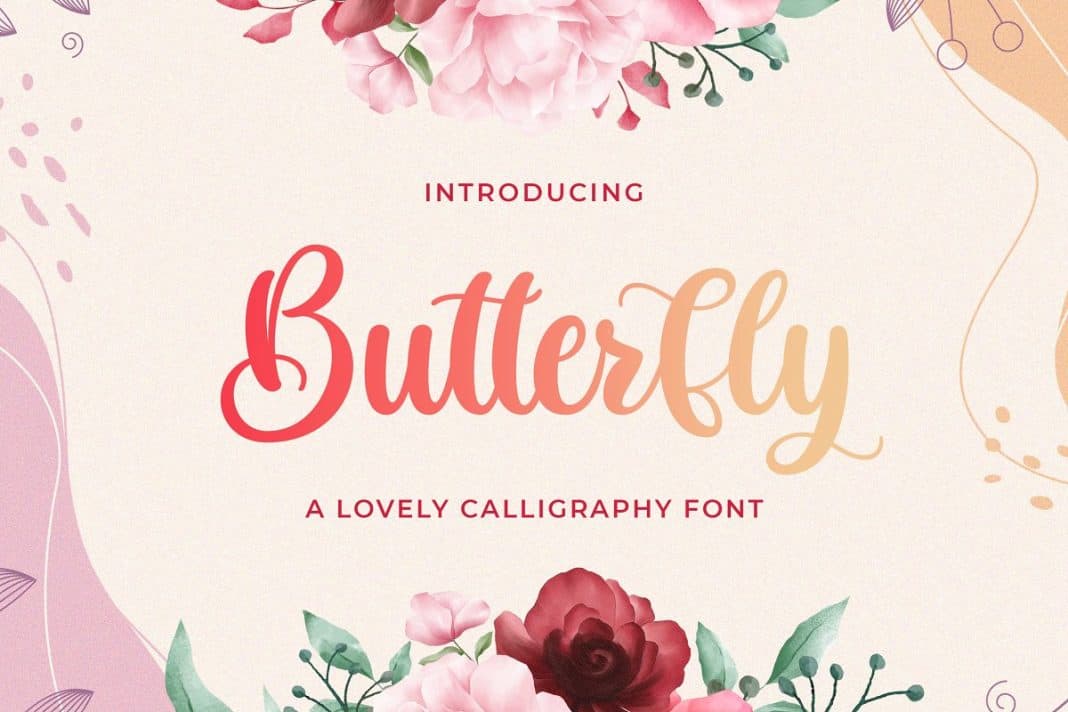 Butterfly - Lovely Calligraphy Font