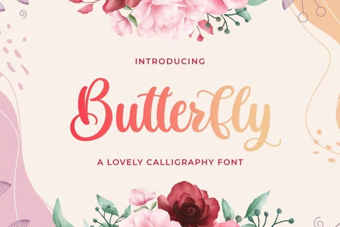 Butterfly - Lovely Calligraphy Font