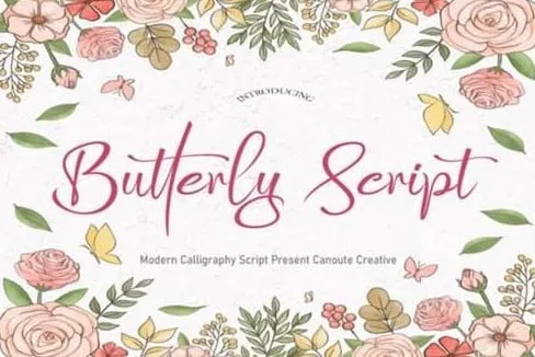 Butterly Script Font