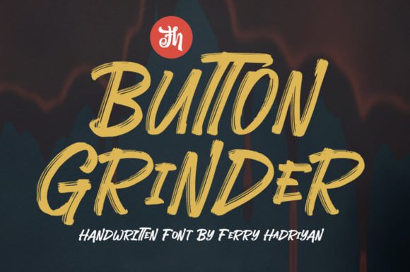 Button Grinder - Display Handwritten Font