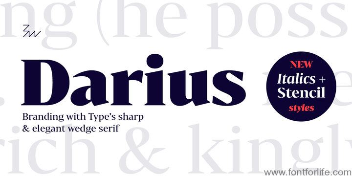 Bw Darius Font Family