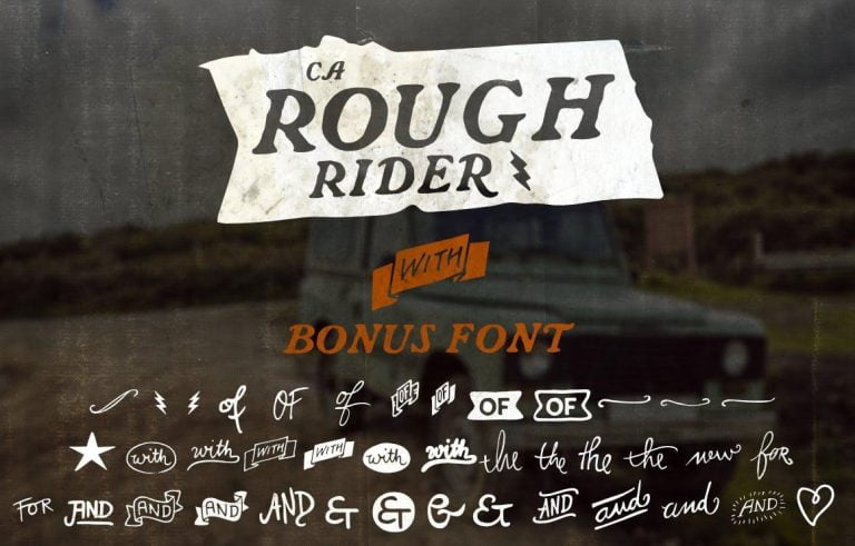 CA Rough Rider Font Free Download