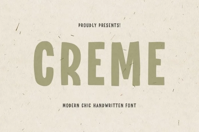 CREME - Modern Chic Hand-lettered font