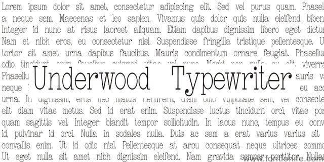 Underwood Typewriter Font