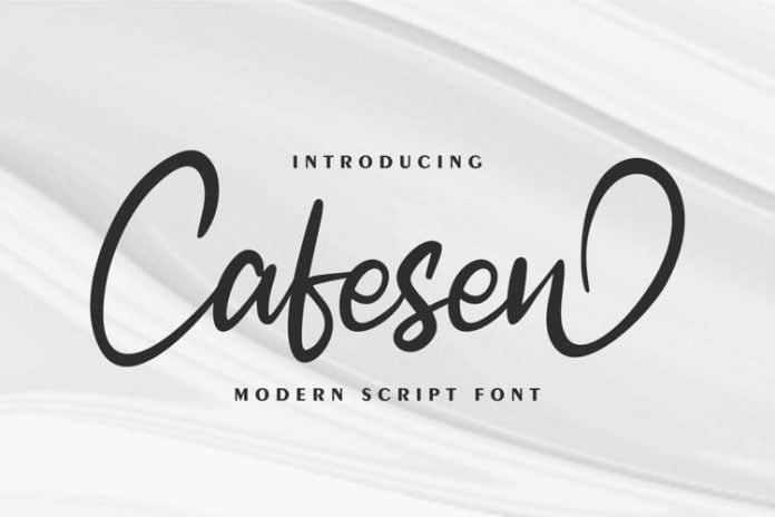 Cafesen Modern Script Font