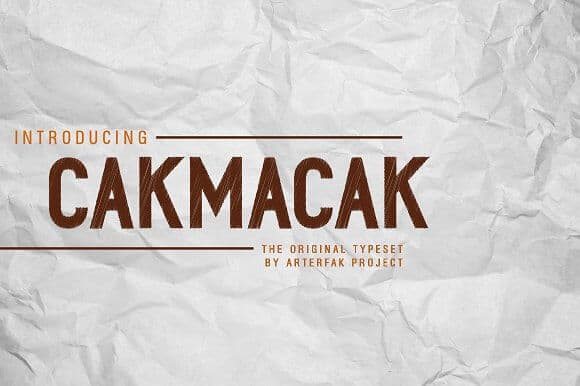 Cakmacak Font
