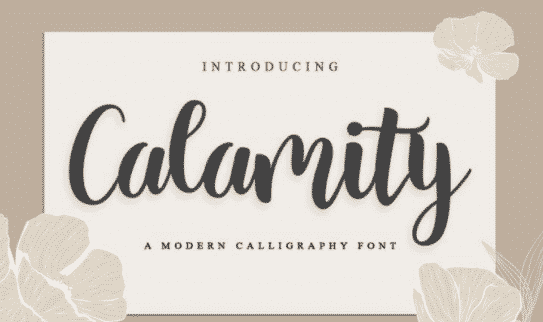 Calamity – Handwriting Script Font