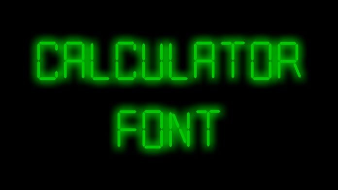 Calculator Font