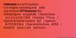 Calicanto Font Family