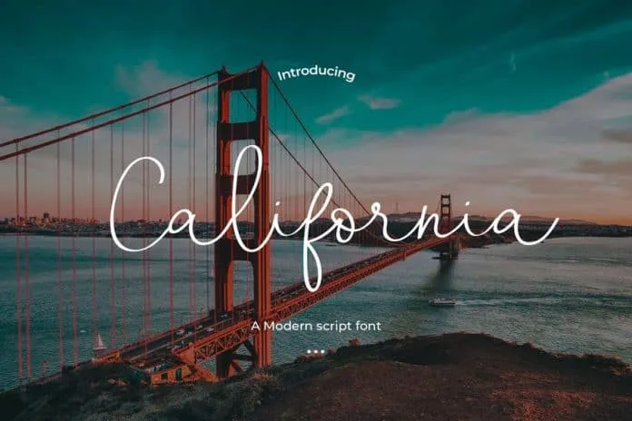 California - A Modern script font