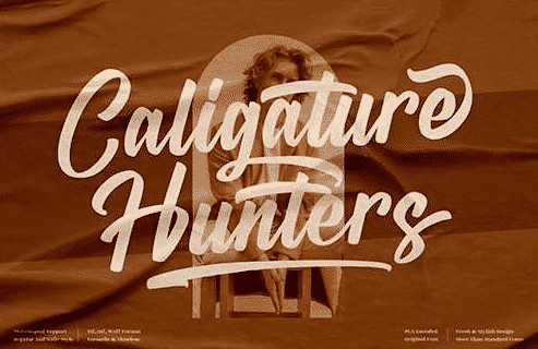 Caligature Hunters Modern Script LS Font