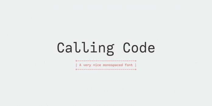 Calling Code Font