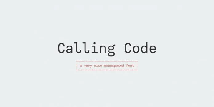 Calling Code Font