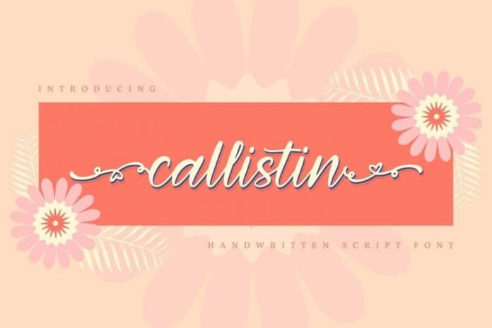 Callistin Handwritten Script Font
