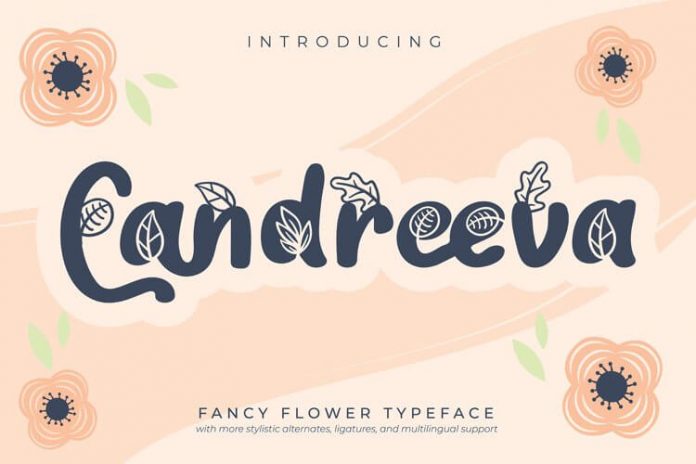 Candreeva Fancy Flower Typeface Font