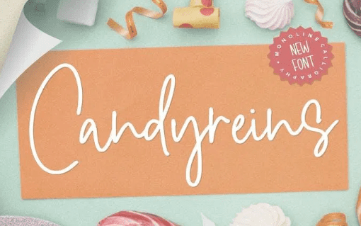 Candyreins YH - Monoline Script Font