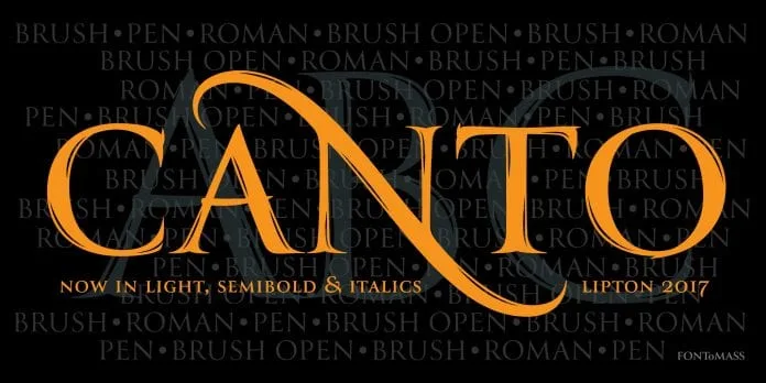 Canto Font Families Collection