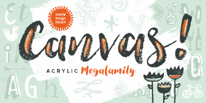 Canvas Acrylic Megafamily Font