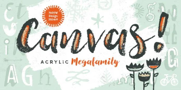 Canvas Acrylic Megafamily Font