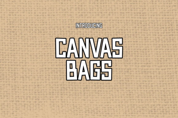 Canvas Bags Font