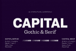 Capital (Gothic and Serif) Superfamily - 32 Styles Font