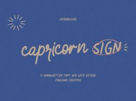Capricorn Sign Font