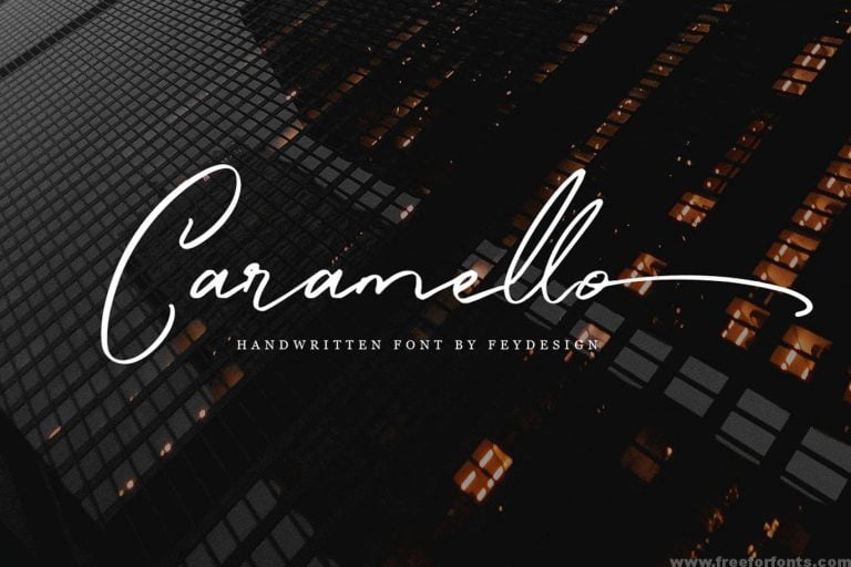 Caramello – Handwritting Script Font Free Dowload