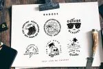 Carbon Illustration, Badges And Font