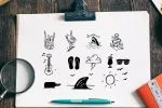 Carbon Illustration, Badges And Font