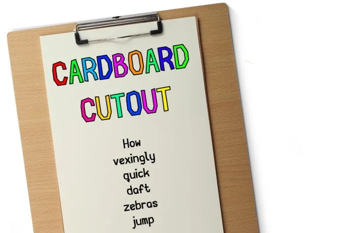 Cardboard Cutout font