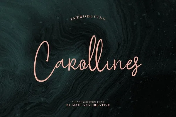 Carollines Script Font