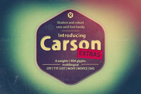 Carson Extras Typeface Font